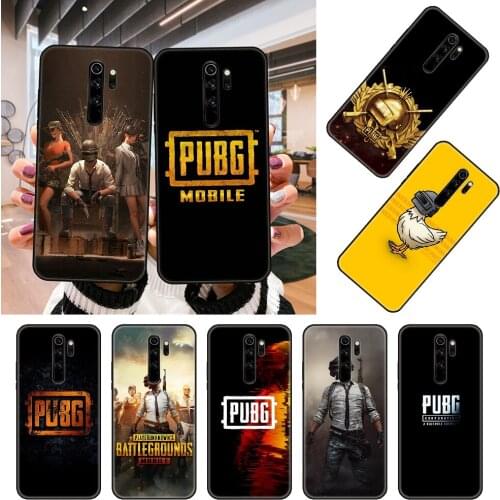 Phone Case For Xiaomi Redmi Note 8 8T 7 7A 9 9A 9S 8A 4 5 6 Pro Black Cover Hoesjes 3D Funda Silicone Coque Trend Game PUBG