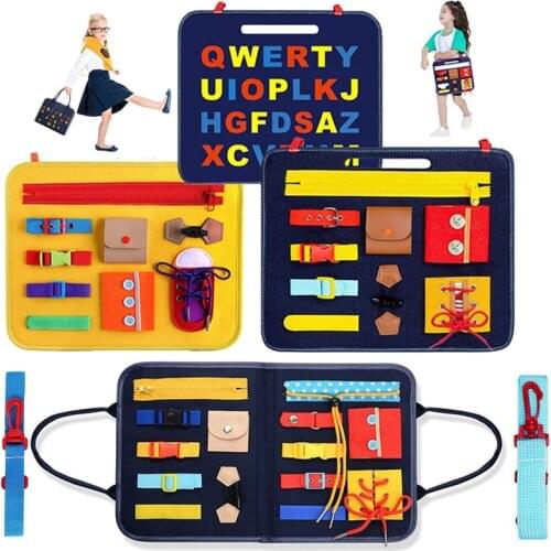 Baby Puzzle Basic Skills Toddler Activity Board For Fine Motor Skills Learn To Dress Board Educational Learning Toys