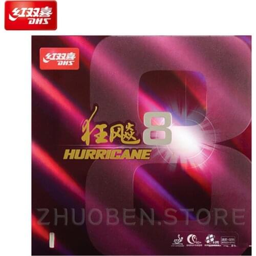 DHS Hurricane 8 Table Tennis With Sponge Ping Pong Original Pimples In Rubber