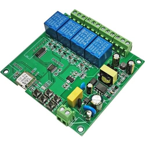 Mobile APP remote control four-way smart WiFi switch DC motor forward and reverse controller 220V