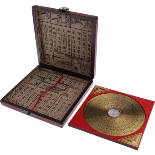 Chinese Feng Shui Luo Pan Tool Ancient Compass Good Luck 6'' Golden