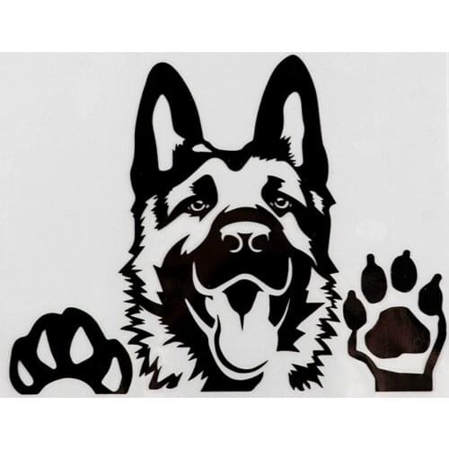 Classic DesignGerman Shepherd Dog Vinyl Car Sticker Waterproof Sunscreen Car Accessorieskk Protector Decal16*12cm
