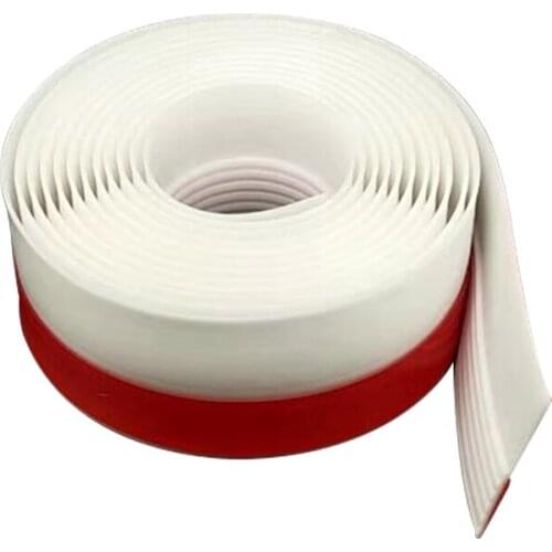 Adhesive Door Draft Stopper Trimable Stackable Door Bottom Seal Sweep Waterproof PVC Soundproof Wind Blocker 1m Long JDH88