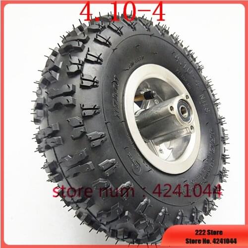 4.10/3.50-4 410/350-4 4.10-4 tires wheels 4 inch hub Rim with 4.10-4 tyre and inner tube fits ATV Quad Go Kart 47cc 49cc