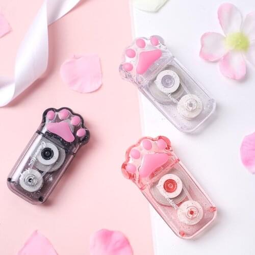 2PCS 6 Meters Kawaii Cat Paw Mini Correction Tape Students Stationery Office School Supply Gift Creative Things Corrector Novel