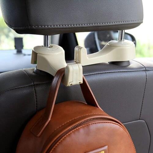 Car Rear Headrest Hooks Multifunctional Key Holder Phone Holder Bracket Auto Seat Back Hanger Car Vehicles Foldble Clips
