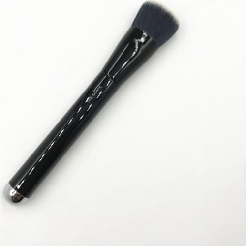 MJ15 The Shape Black Metal Flat Bristle Liquid Foundation Cream Brush Face Concealer Make up Brush