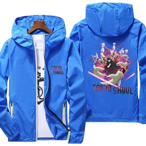 Mens Quick Dry Coat Tokyo Ghoul Sunscreen Waterproof UV Women thin Outwear Ultra-Light Windbreake Jacket