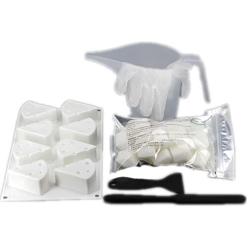 DIY Soap Cheese Combo Set Nature Soap Base Raw With Silicone Mold And 4PCS Supplies For Handmade Soap Making Craft Tools