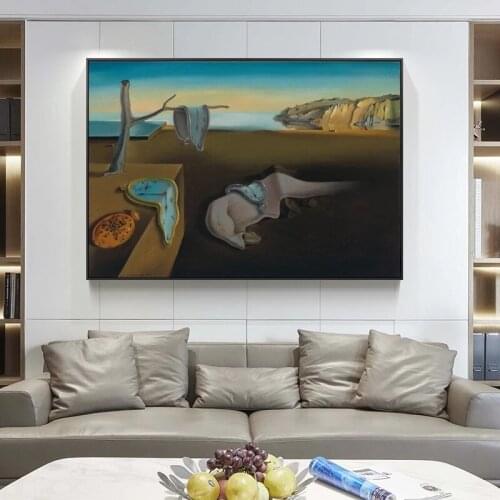 The Persistence of Memory Famous Canvas Paintings By Salvador Dali Wall Art Canvas Prints Wall Pictures For Living Room Cuadros