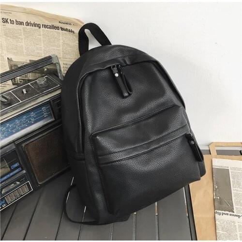 New Fashion Backpack Laptop Backbag PU Leather Travel Women Backpacks College Student Book School Bags For Teenage Girls 2021