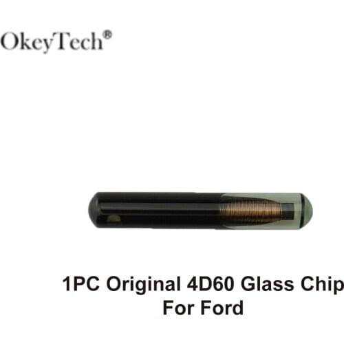 Okeytech 1PC Original Factory High Quality Blank 4D60 Car Key Transponder Chip Glass Use For Ford Connect Fiesta Focus Ka Mondeo