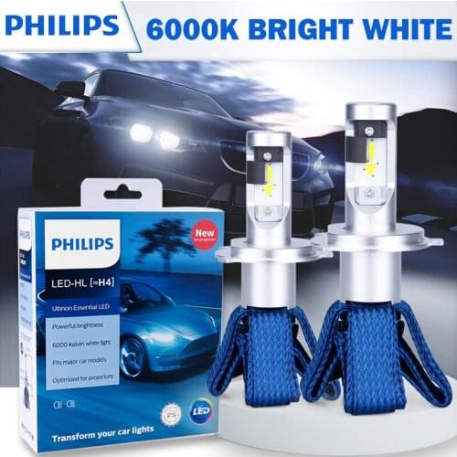 Philips 9005 HB4 LED 9012 HIR2 Ultinon Essential H4 Hi/lo LED Light H11 H7 9006 H16 H8 LED Headlight HB3 Automobiles Auto Bulb