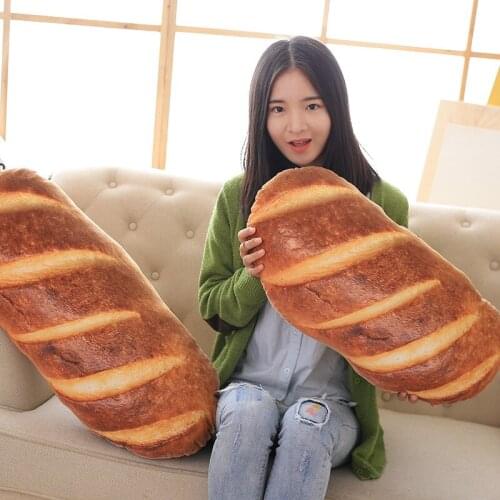 2 kinds Creative Bread Pattern Pillow PP Cotton Filler Cervical Health Care Pillow Funny Soft Massage Neck Pillow 5 sizes