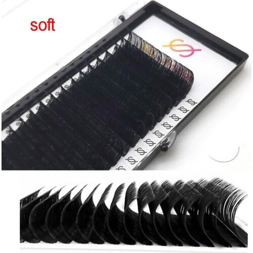 16Rows thickness 0.03 to 0.20 Faux mink eyelashes individual eyelash lashes soft eyelash extension False eyelash