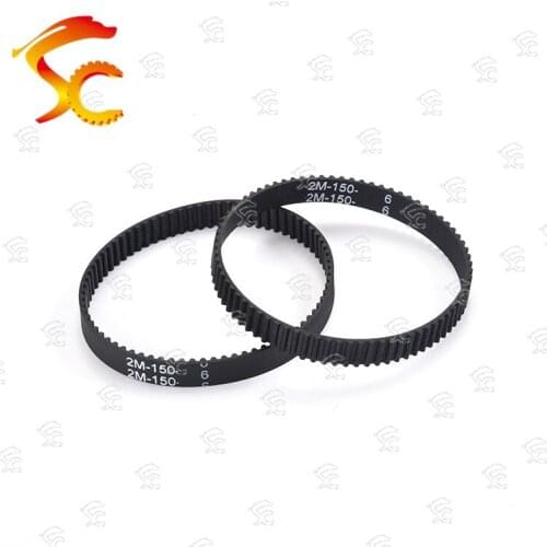 10pcs 2GT150 10 belt closed loop rubber 2GT-150-10 timing belt Teeth75Length 150mm width 10mm for 3D printer