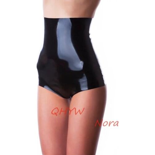 Sexy Women Fetish Latex Underwear Rubber BIKINI Panties Sexy High Waist Pants/Briefs No Zippers Top Quality