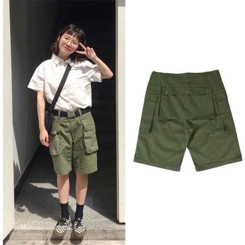 2020ss Vintage P-44 HBT USN USMC WW2 men shorts army camouflage clothing military summer cotton short pants cargo plus size