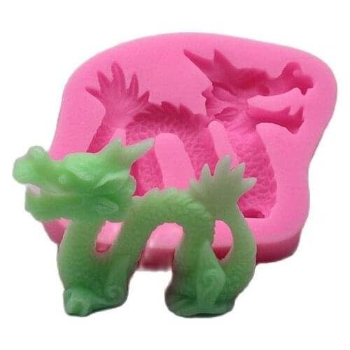 Chinese Dragon Shape Silicone Fondant Epoxy Aroma Stone Mold
