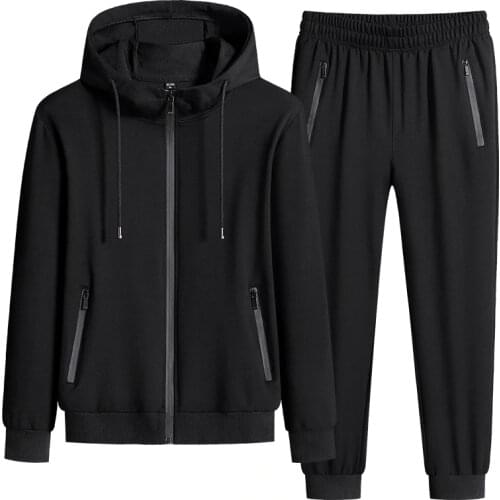 Tracksuit Men Sportswear Sets New Spring Autumn Clothing Hooded Suit Male 2 Pieces Sweatshirt + Sweatpants Big Size 7XL 8XL