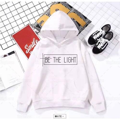 Christian Be The Light Hoodie Sweatershirt Faith Light Graphic Pullover Hoodies