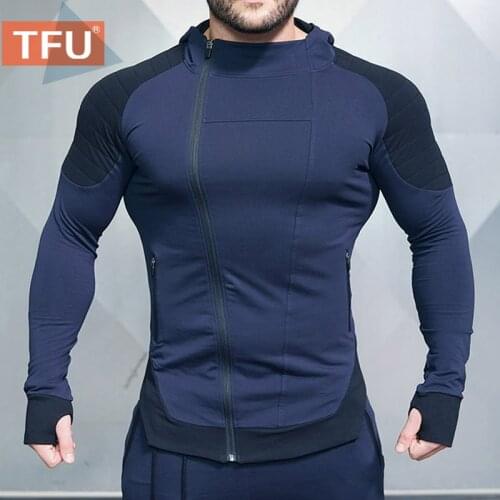 TFU Men Autumn Sportwear Cotton Sweatshirt Men Spring Long Sleeve Casual Hoodies Top Blouse Tracksuits Sweatshirts Cardigan Men