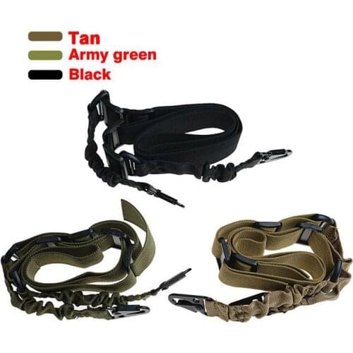 1pc Military Black Green Tan Gun Sling 2 Points Gun Rifle Pistol Sling Tactical Airsoft Belt Hunting Accessories