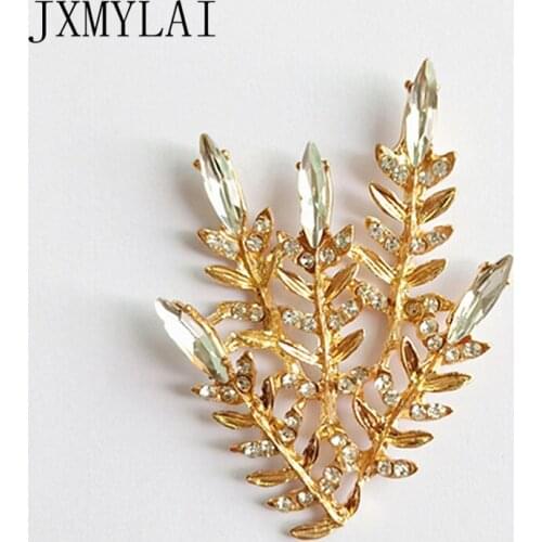 10 PCS Fashion Metal Alloy KC Gold Crystal Rhinestone Branch Connectors Charm DIY Jewelry Accessories