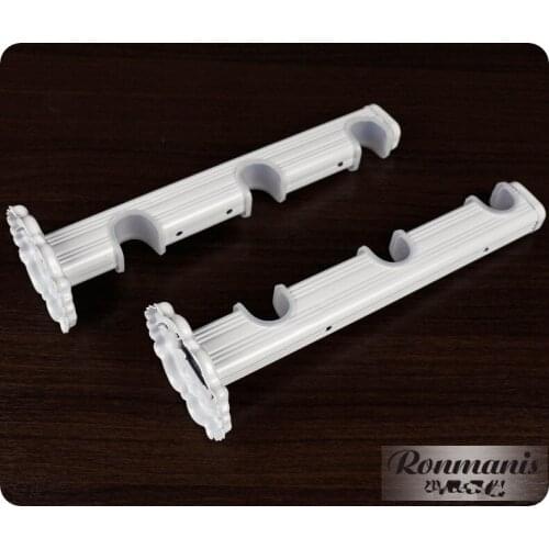 2 PCS High Quality White Curtain Rod Drapery Poles Curtain Bracket Holder Accessories Three Suitable for diameter 26 ~ 28MM