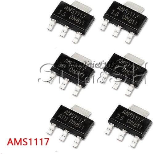 20PCS AMS1117 AMS1117-3.3V AMS1117-ADJ AMS1117-1.8 AMS1117-1.2 AMS1117-5.0 AMS1117-2.5 AMS1117-3.3 AMS1117-5.0 AMS1117-1.5