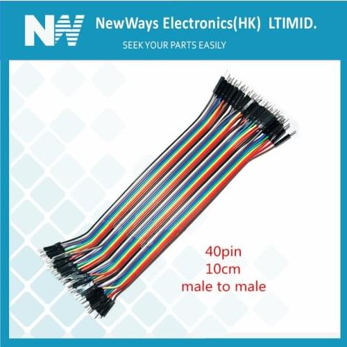40pcs/lot 10cm 40PIN 2.54mm dupont cable jumper wire dupont line male to male dupont line