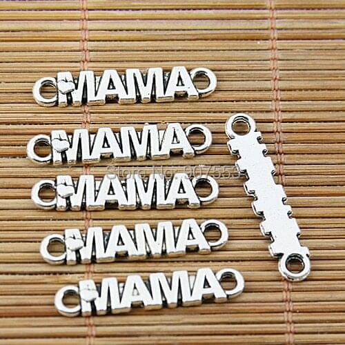 40PCS Tibetan silver tone bar mama connectors EF1621