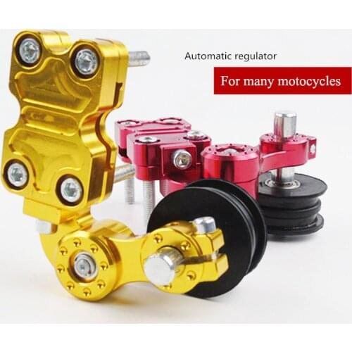 Aluminum Motorcycle Chain Tensioner Autocycle Chain Adjuster Bolt on Roller Adjust for For Chopper ATV Dirt Bike