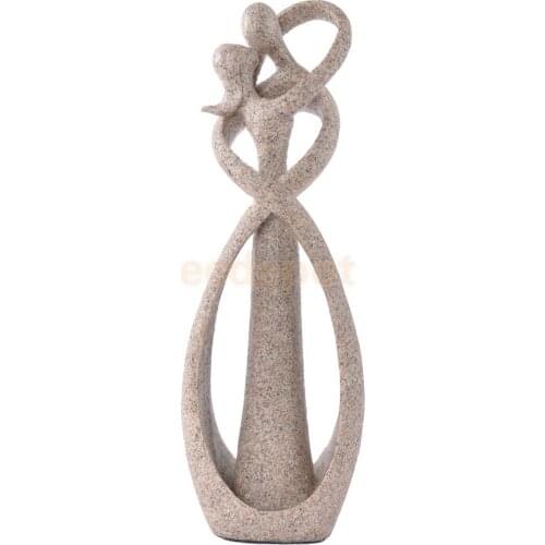 Ancient Abstract Carving Lover Goddess Deity Sandstone Statue Figurine Decor