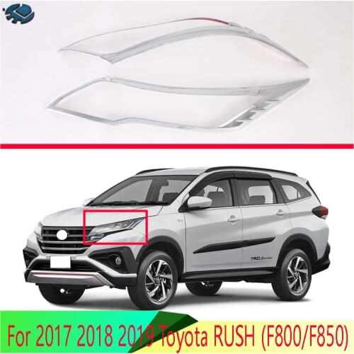 For 2017 2018 2019 Toyota RUSH (F800/F850) Car Accessories ABS Chrome Front Head Light Headlight Lamp Cover Trim Molding Frame