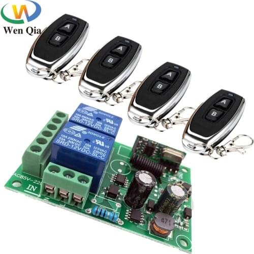 433MHz Wireless Universal Remote Control SwitchAC 220V 10A 2CH rf Relay Receiver and Transmitter for remote light/Bulb/Motor/DIY