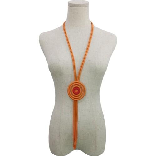 YD&YDBZ Handmade Winding Long Necklace For Ladies Classic Silicone Rubber Nomination Charm Choker Wholesale Chains Necklaces