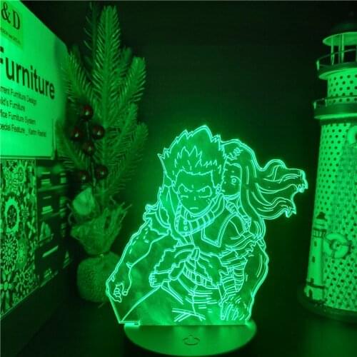 Midoriya Izuku Eri 3D Night Light Boku No Hero Academia LED Lamp MY HERO ACADEMIA Lampara Anime Figure Lampe Manga Lighting Gift
