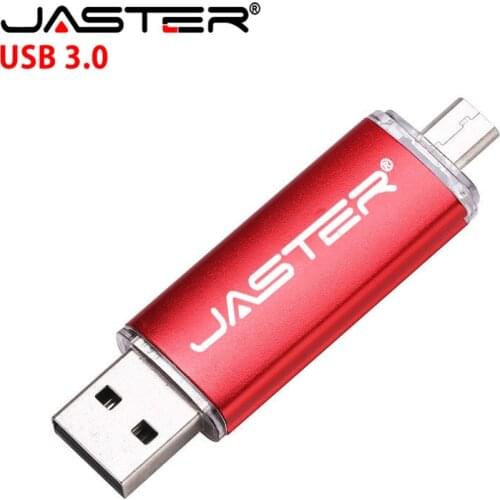 JASTER USB 3.0 OTG USB Flash Drive 4GB 8GB 16GB 32GB 64GB 128GB pendrive for Android Smart Phone memory stick custom logo