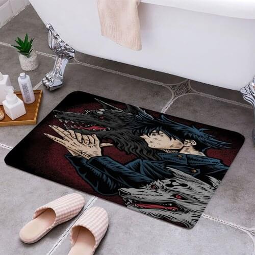Megumi Fushiguro Jujutsu 3D Print Doormats Rectangle Non-Slip DoorMat Bedroom Kitchen Entrance Print Door rugs Dropshipping