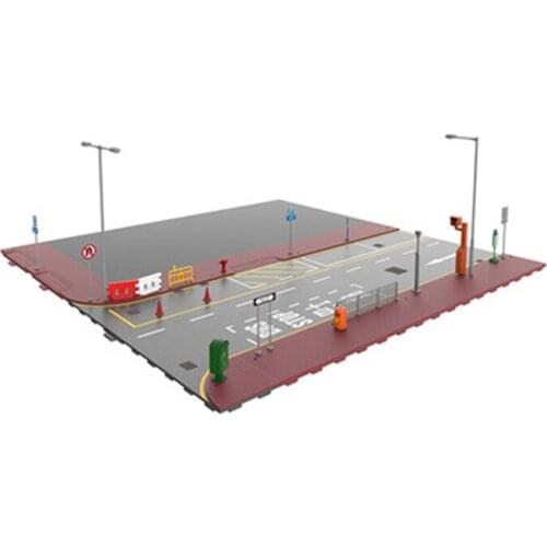 1: 64 car model tiny Hong Kong Road Set S1 S2 Assembling toys Match with car model scene accessories