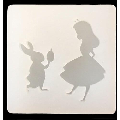 Alice and rabbit DIY SILICONE MOLD Pendant Charms Mould Craft Jewelry Making Tool