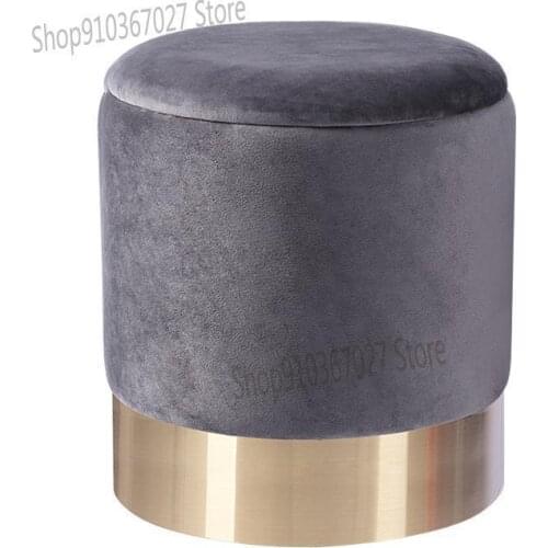 Nordic Dressing Stool Modern Minimalist Sofa Stool Net Red Shoe Storage Stool Dressing Table Storage Light Luxury Round Stool