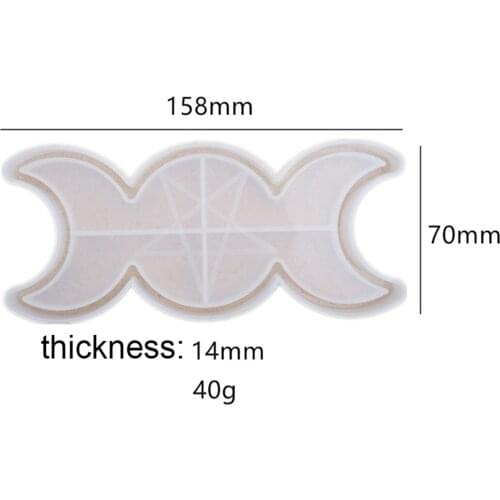 Resin Sun Moon Phase Plate Coaster Mold Epoxy Mould Handmade Jewelry Holder Tray