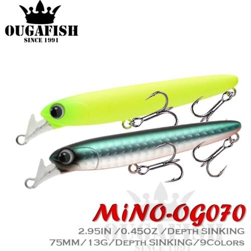 2021 Minnow Fishing Goods Lure Sinking Weight 13G 75mm Isca Artificial Accessories Sea Pesca Wobblers For Perch Fish Tackle