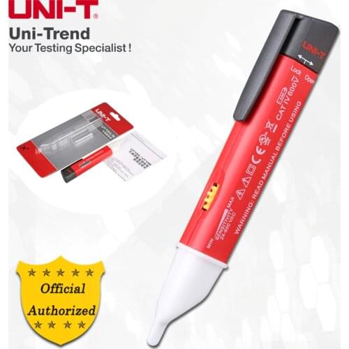 UNI-T UT13A/UT13B AC Voltage Detectors - Adjustable Sensitivity; Auto Sensing Non-Contact Stylus, Beep/Flash/Vibration/Tip