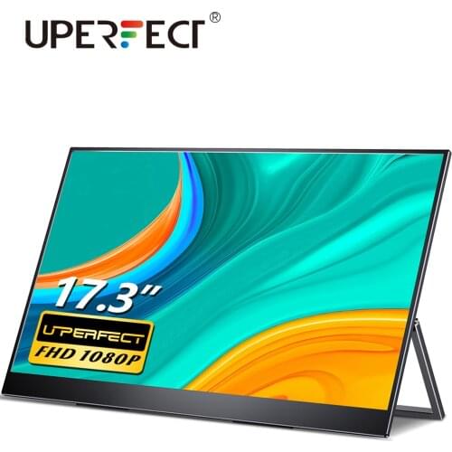 UPERFECT 17.3" FHD 1080P Portable Monitor 100% sRGB IPS HDR Gaming Display Dual USB C For Laptop PC MAC Surface Phone PS4 XBOX
