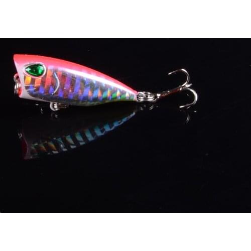 High Quality 1pcs 4cm 3gTopwater Fishing Lures Popper Bait 6 Colors Available Bass Crnakbait Wobblers Fishing Tackle Pesca