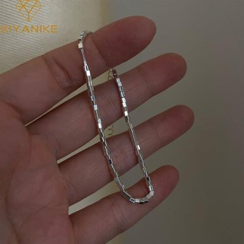 XIYANIKE 925 Sterling Silver Geometric Square Bracelet Female Trendy Simple All-match Adjustable Wholesale Cерьги 2021 Tрендe