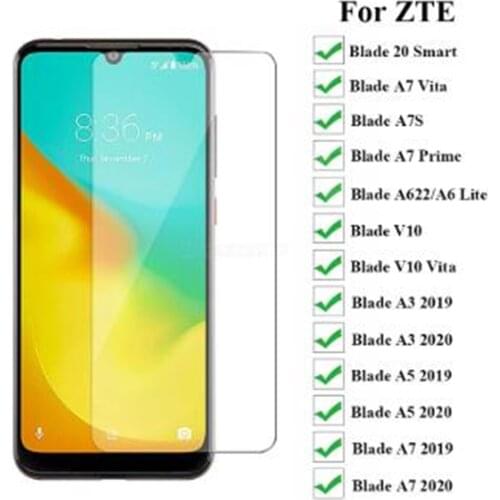3-1Pc Tempered Glass For Zte Blade A7S 20 Smart A7 2020 Vita A3 A5 A7 Prime 2019 V10 Screen Protector on A 7 7S 5 10Vita Vetro